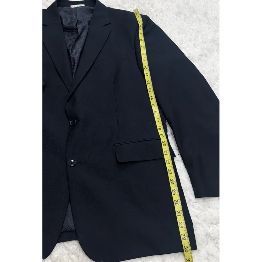 VINCI Sport Coat Blazer Mens 42R Navy Blue 2 Button Formal Wedding Office New!